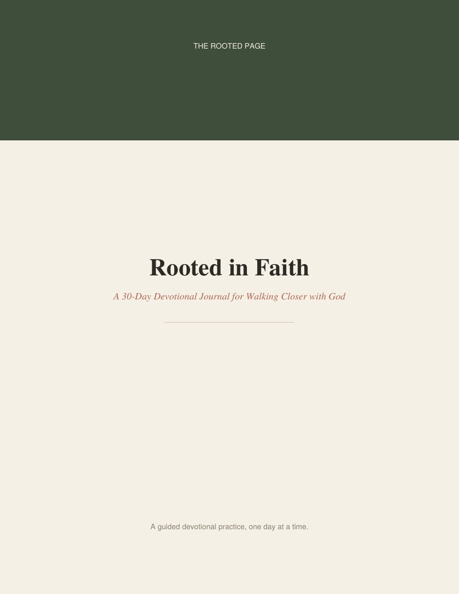 Rooted in Faith: 30-Day Devotional Journal