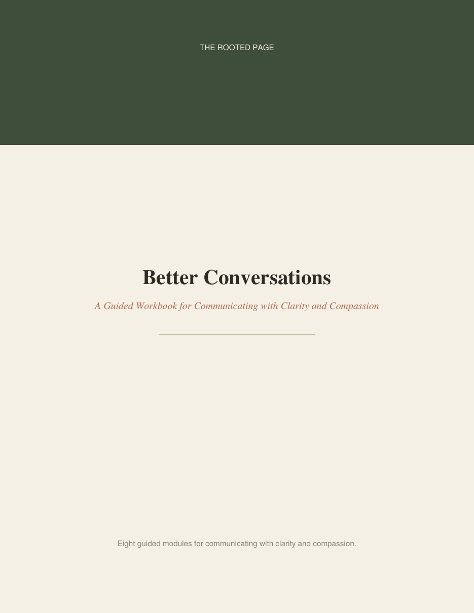 Better Conversations: A Guided Workbook