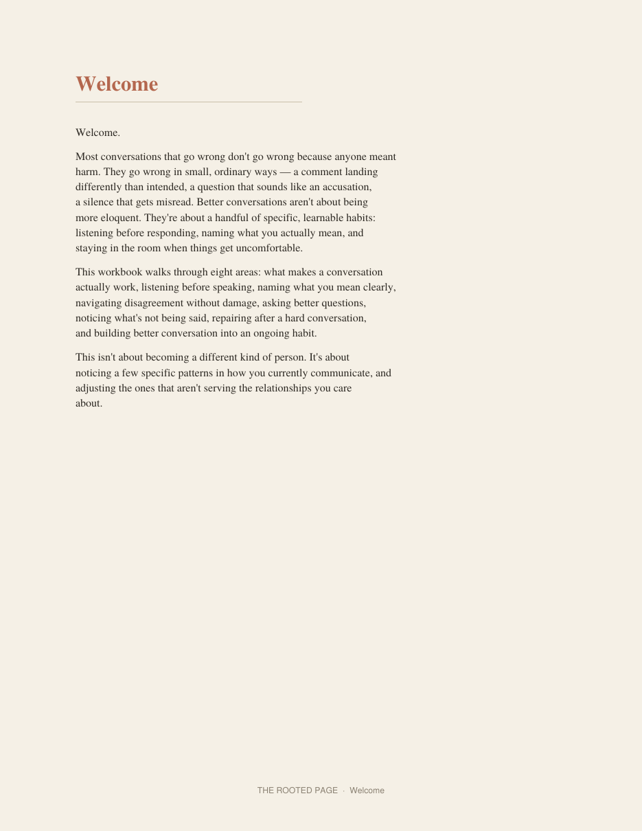 Better Conversations: A Guided Workbook