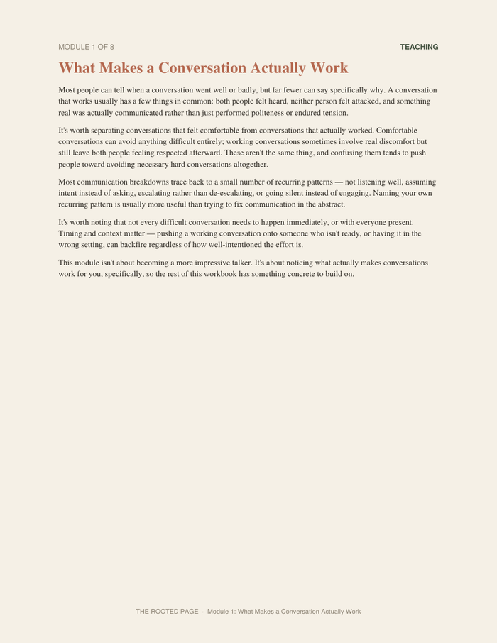 Better Conversations: A Guided Workbook