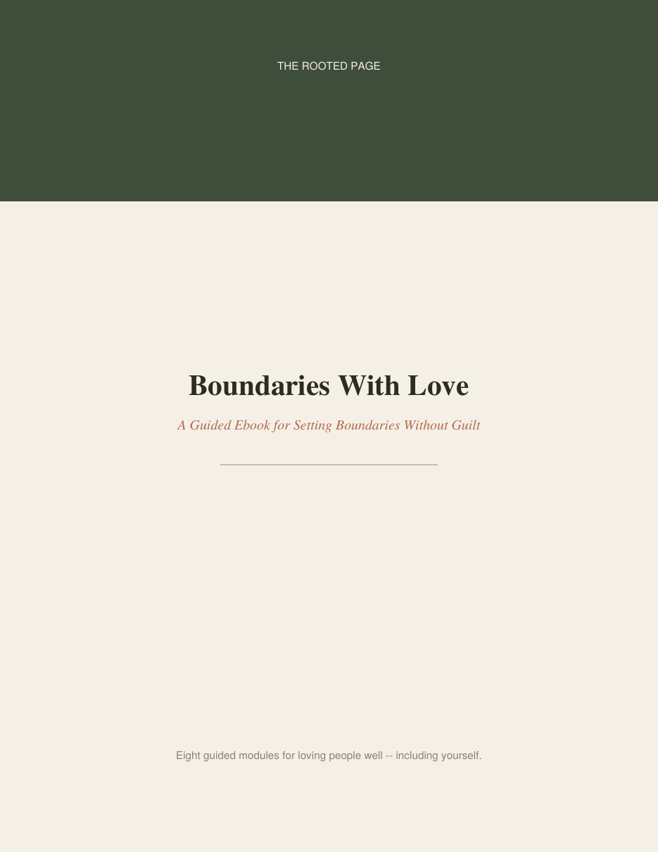 Boundaries With Love