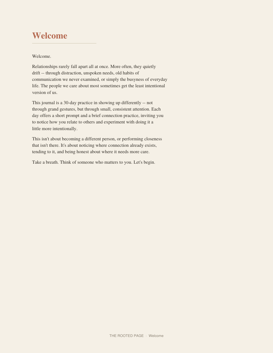 The Connection Journal