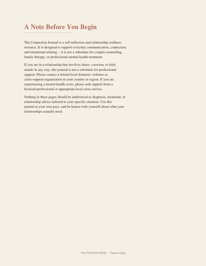 The Connection Journal