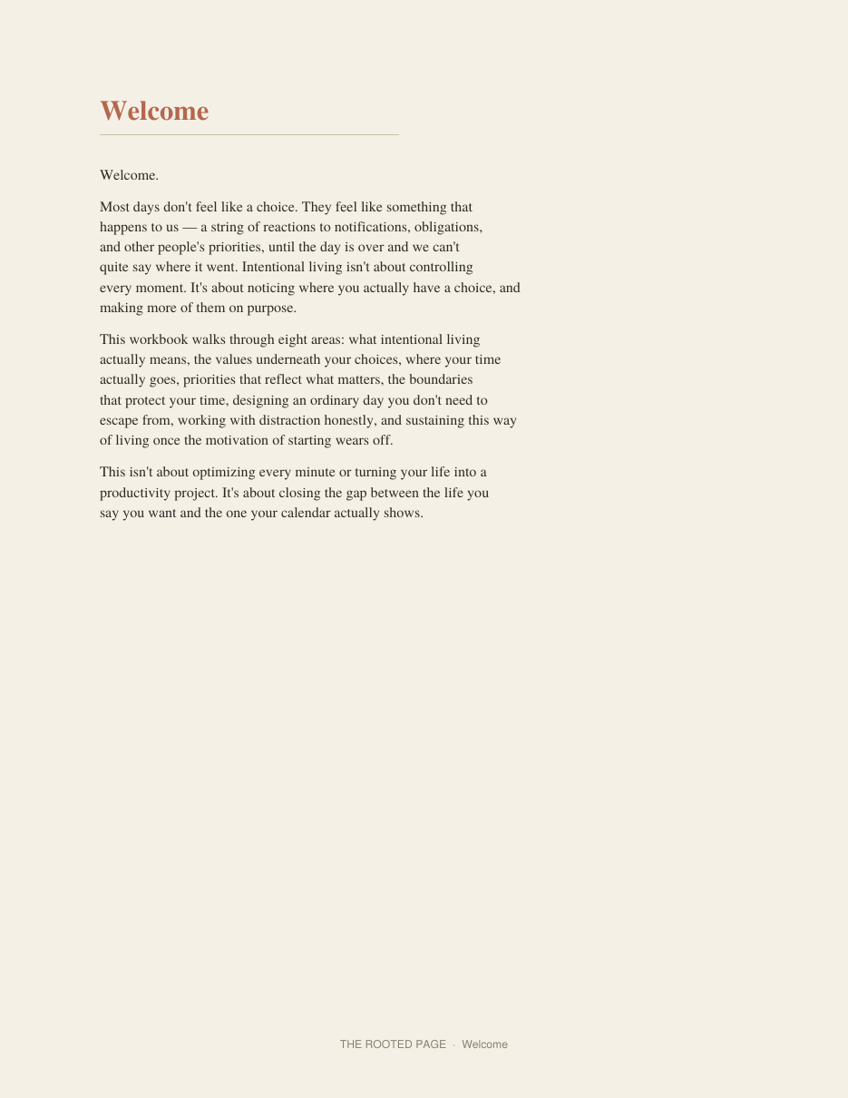 The Intentional Life Workbook