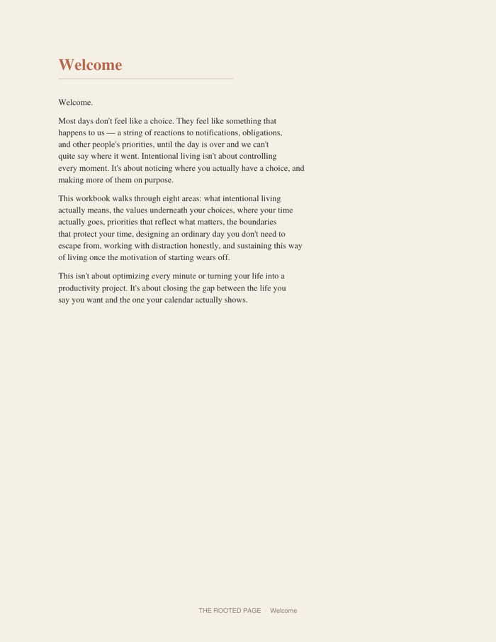 The Intentional Life Workbook