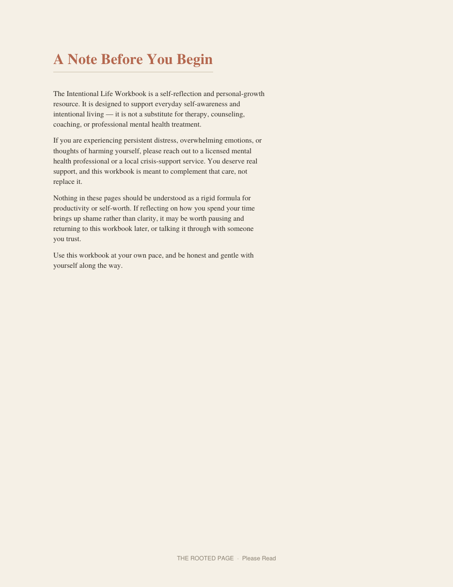 The Intentional Life Workbook