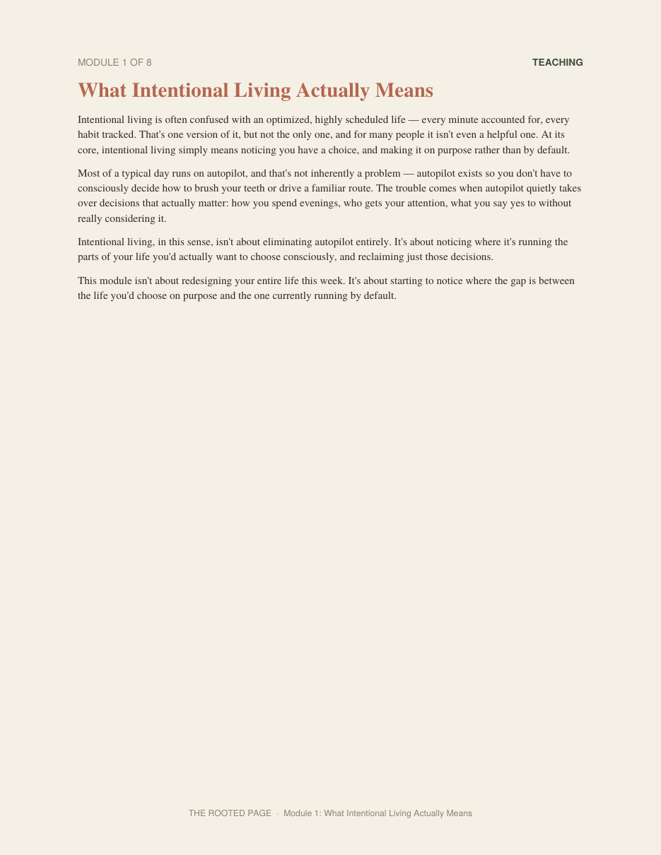 The Intentional Life Workbook