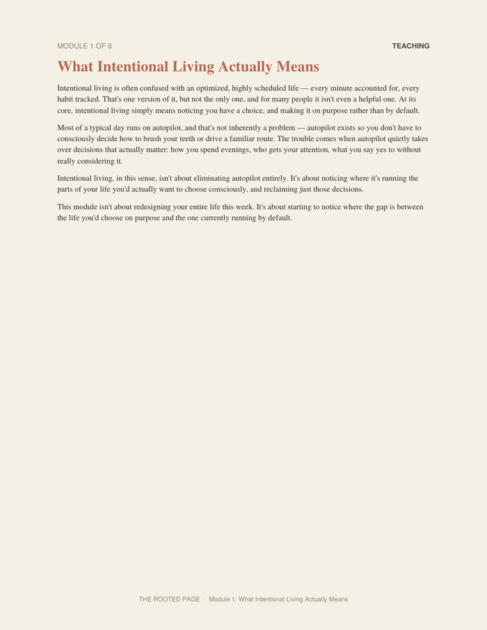 The Intentional Life Workbook