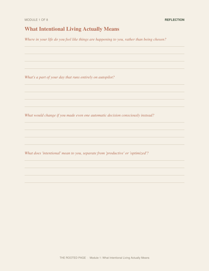 The Intentional Life Workbook