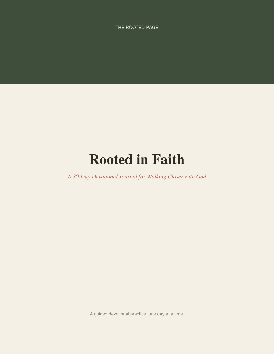Rooted in Faith: 30-Day Devotional Journal