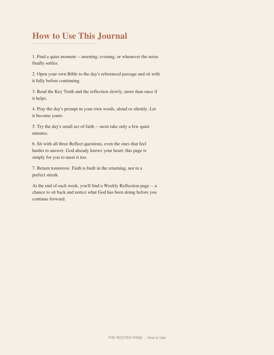Rooted in Faith: 30-Day Devotional Journal