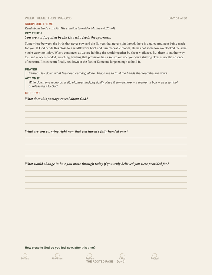 Rooted in Faith: 30-Day Devotional Journal