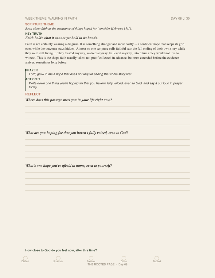 Rooted in Faith: 30-Day Devotional Journal