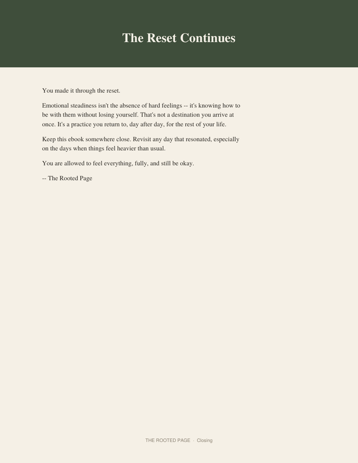 30 Days of Emotional Reset