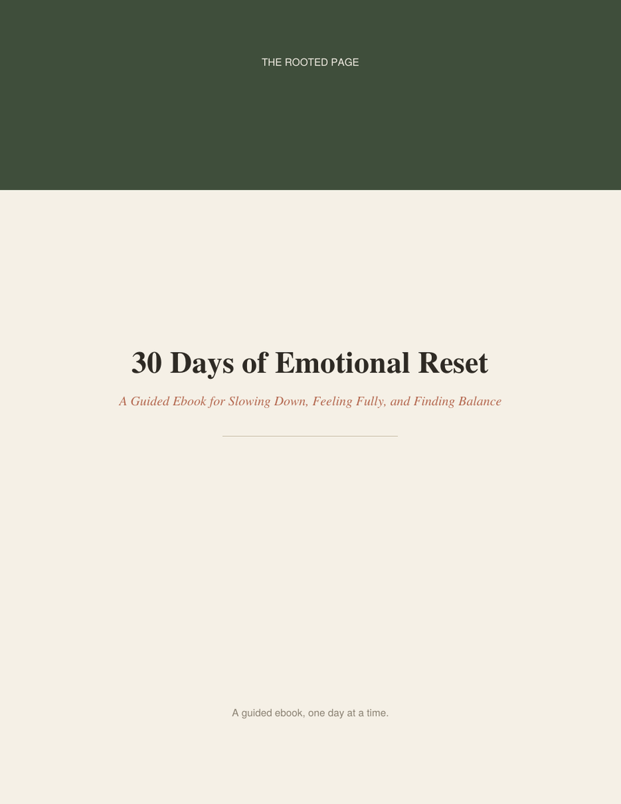 30 Days of Emotional Reset