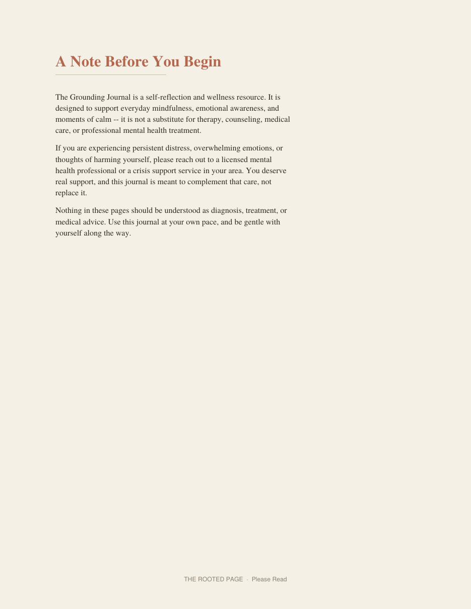 The Grounding Journal