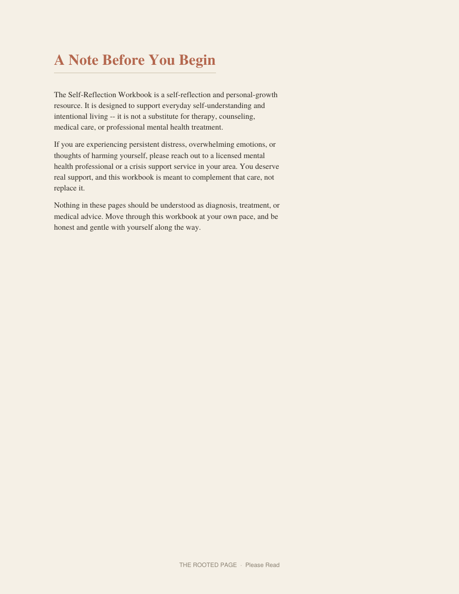 The Self-Reflection Workbook