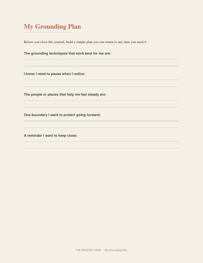 The Grounding Journal