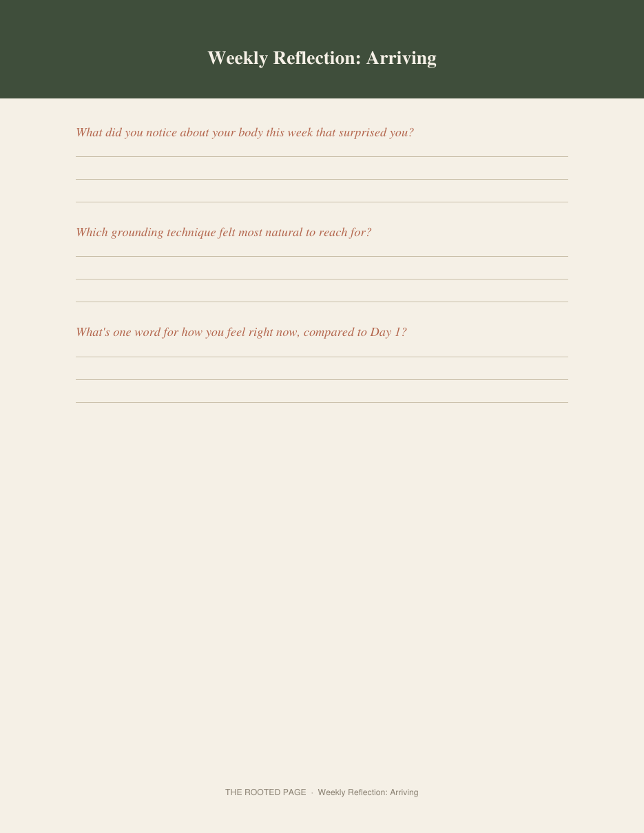 The Grounding Journal